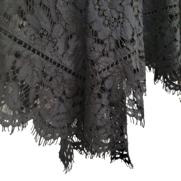 Isaac Mizrahi Live! Size XL Dress Lace WhimsiGoth Witchy Handkerchief Hem Flared - Picture 11 of 11